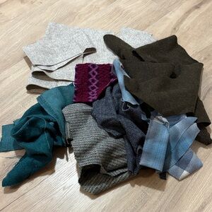 Wool scarp fabric || 1 lb bundle || remnants
